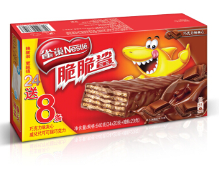 雀巢脆脆鲨威化饼干 一口酥脆，双重巧克力的味蕾盛宴