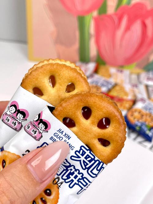 零食素材!夹心果酱饼干!